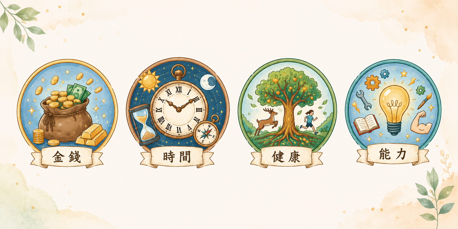 人生五大資源圖示